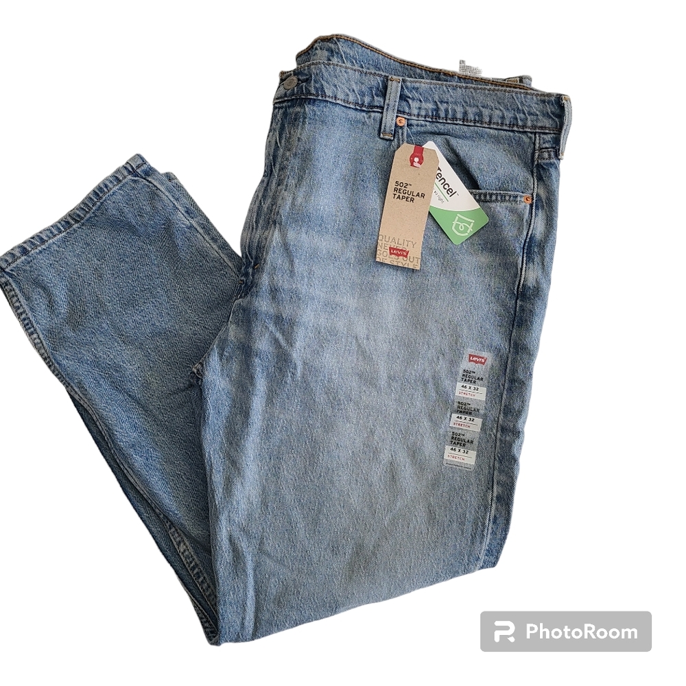 UNUSED Levi’s 502  Regular Taper Stretch  Mens Jeans 46 waist